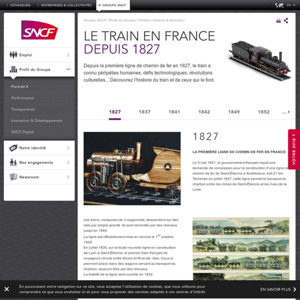 Le train en France depuis 1827