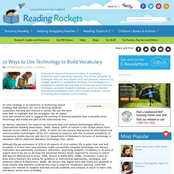 10 Ways to Use Technology to Build Vocabulary