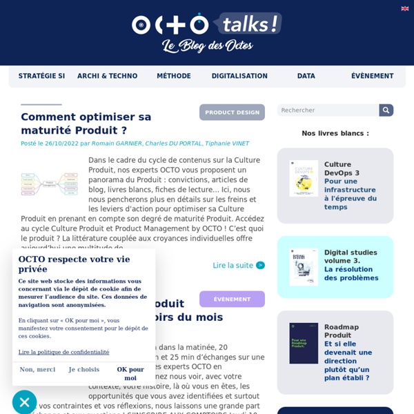 Le blog d'OCTO Technology, cabinet d'architectes en systèmes d'information