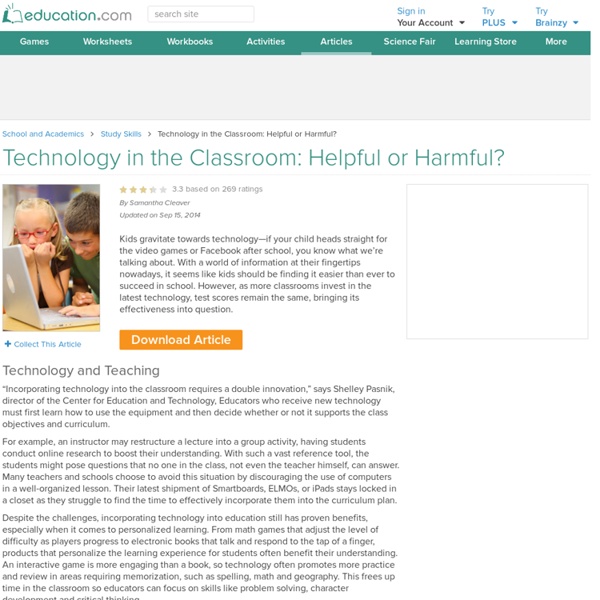 Technology in the Classroom: Helpful or Harmful?