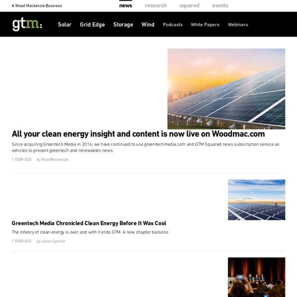 Cleantech and Renewable Energy News and Analysis