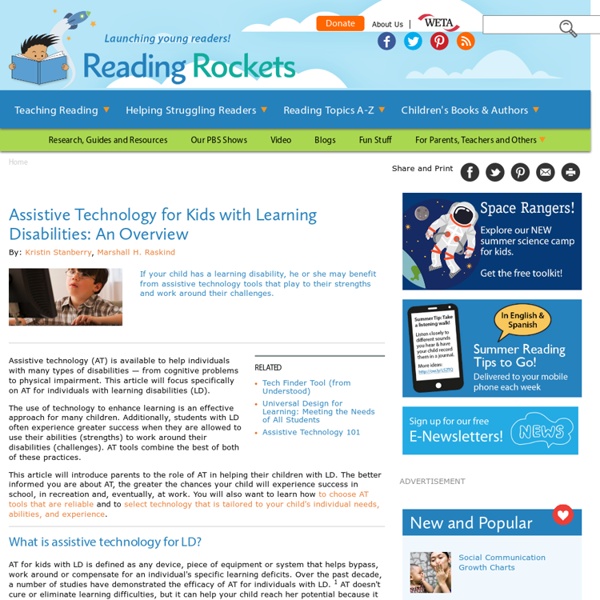 Assistive Technology for Kids with Learning Disabilities: An Overview