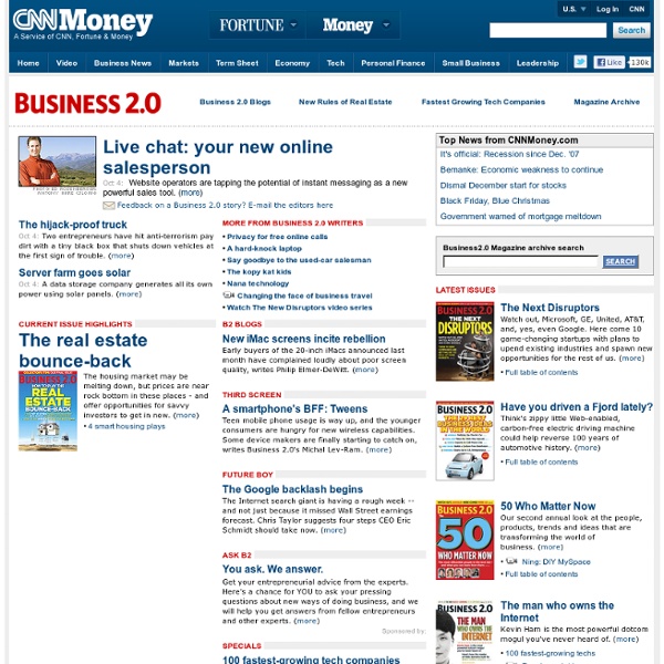Technology news and opportunities - Business 2.0 on CNNMoney