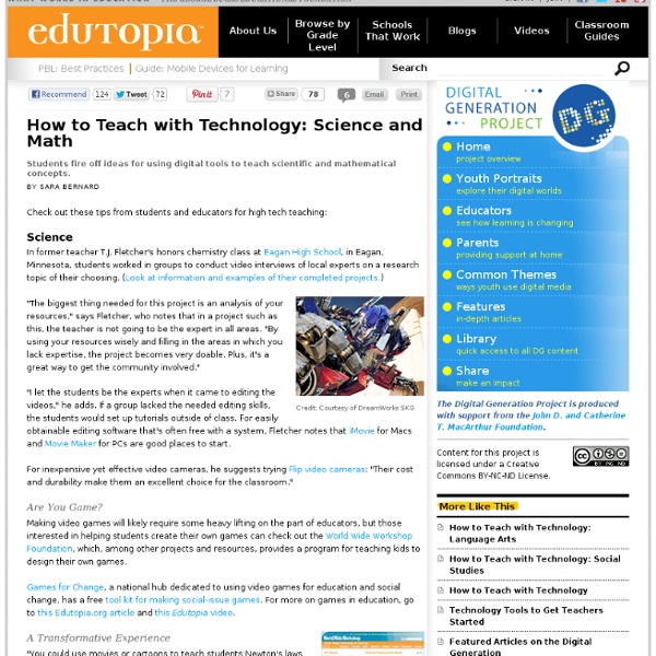 How to Teach with Technology: Science and Math