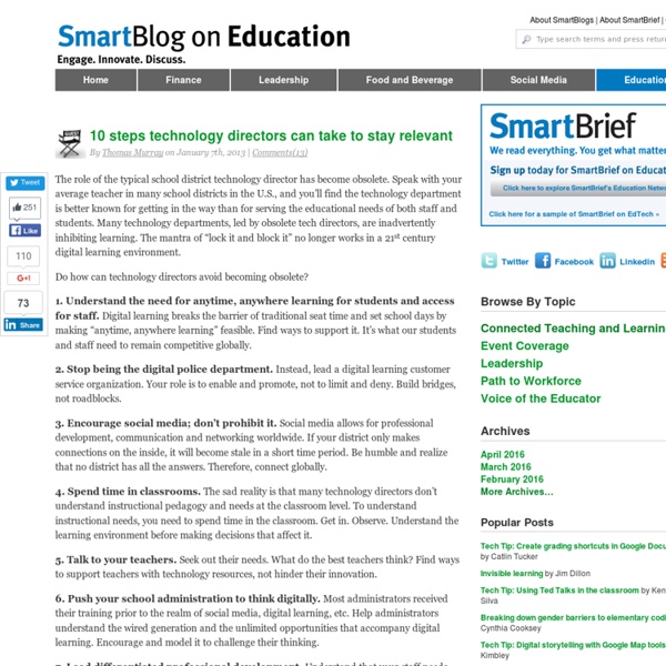 10 steps technology directors can take to stay relevant SmartBlogs