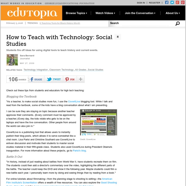 How to Teach with Technology: Social Studies