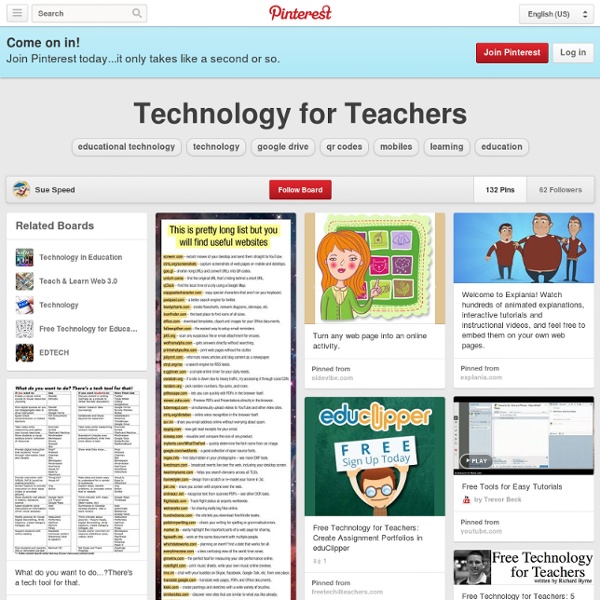 Technology for Teachers en Pinterest