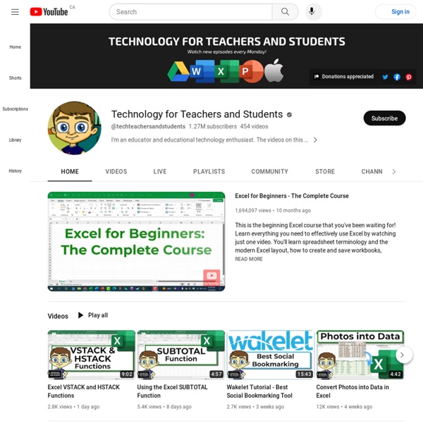 Technology for Teachers and Students