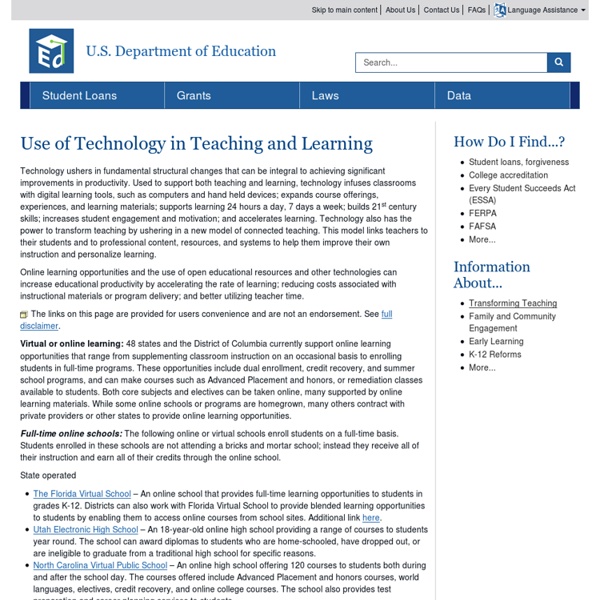 Use of Technology in Teaching and Learning
