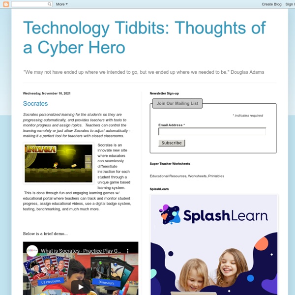 Technology Tidbits: Thoughts of a Cyber Hero