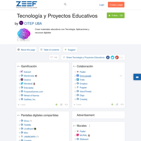 Tecnología y Proyectos Educativos by CITEP UBA