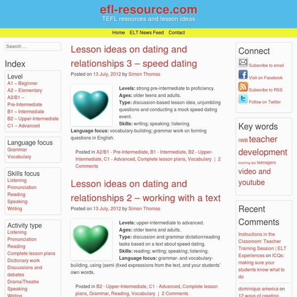 TEFL resources and lesson ideas