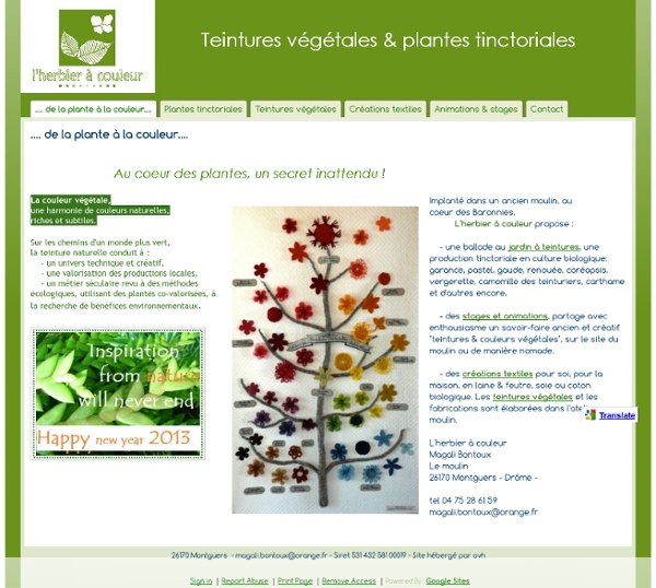 Teinture végétale & plantes tinctoriales