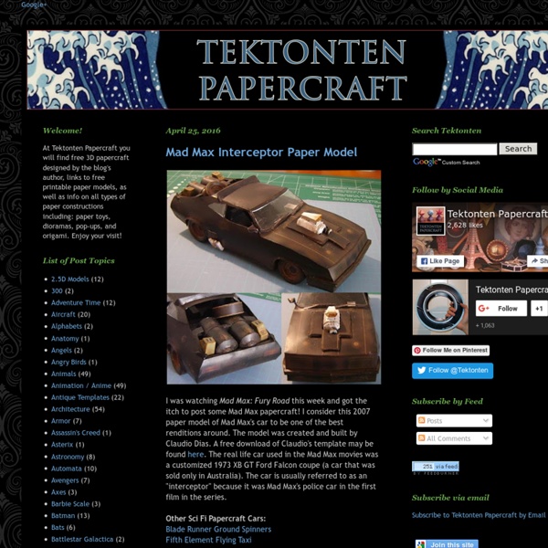 Tektonten Papercraft - Free Papercraft, Paper Models, Card Models and Paper Toys