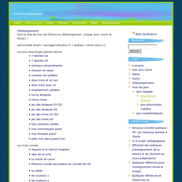 Fichiers de l'école maternelle de Ngaoundaba