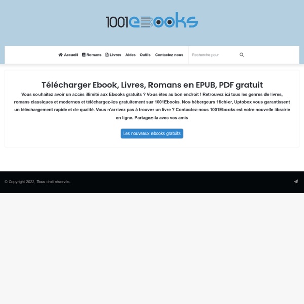 Télécharger Ebook, Livres, Romans en EPUB, PDF gratuit - 1001Ebooks