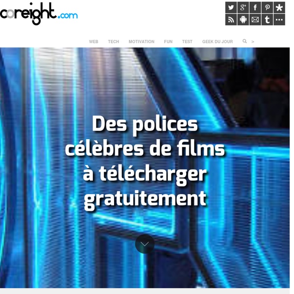 Des polices célèbres de films à télécharger gratuitement