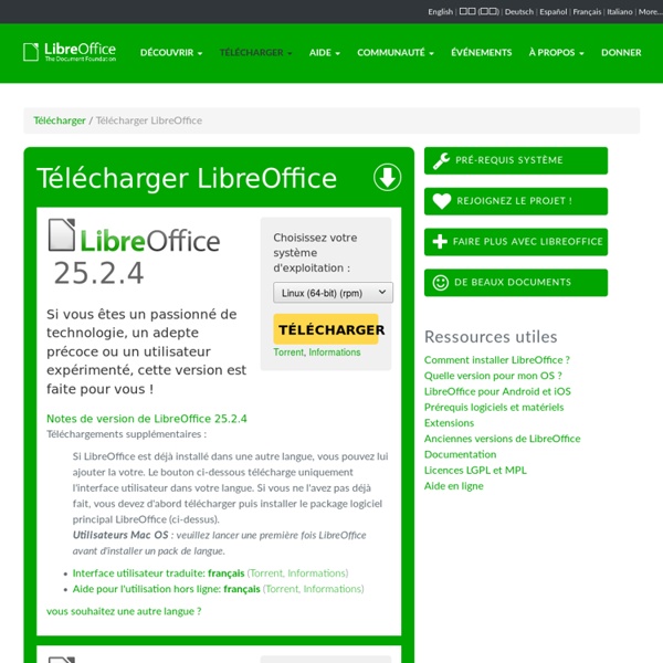 Téléchargement de LibreOffice en français  Pearltrees