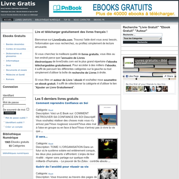 Livres Gratuits -Télécharger des ebooks gratuits sur LivreGratis.com