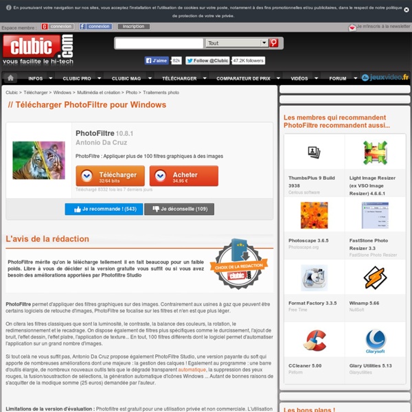 Télécharger PhotoFiltre : gratuit