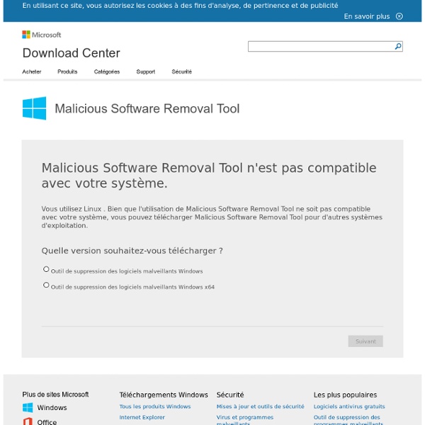 Outil de suppression des logiciels malveillants Microsoft® Windows® (KB890830)