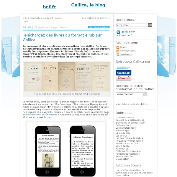 Téléchargez des livres au format ePub sur Gallica