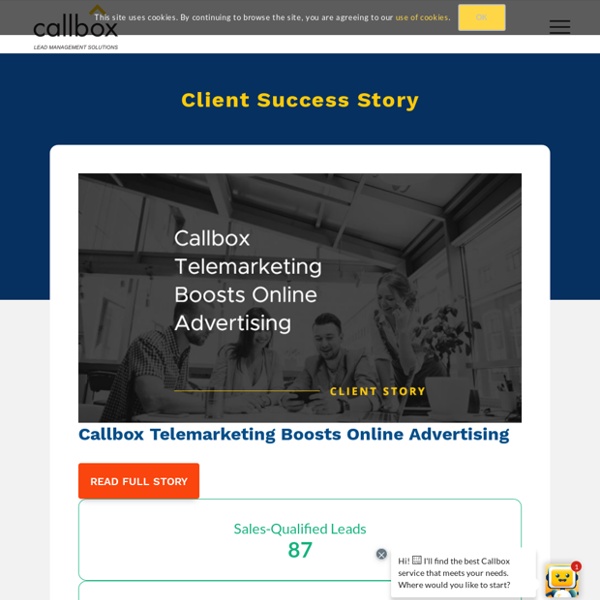 Callbox Telemarketing Boosts Online Advertising - Callboxinc.com - B2B Lead Generation Company