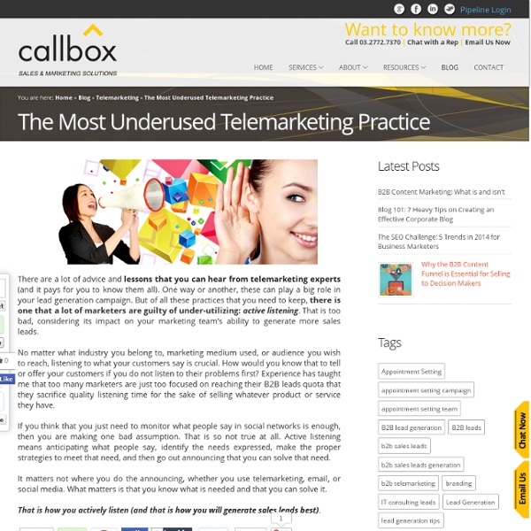 The Most Underused Telemarketing PracticeB2B Lead Generation Company in Malaysia