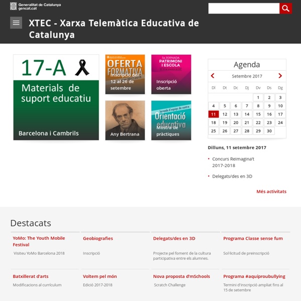 Inici. XTEC - Xarxa Telemàtica Educativa de Catalunya