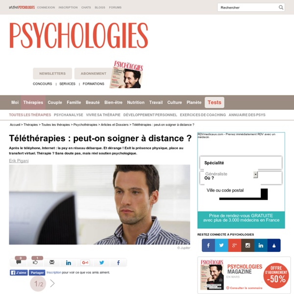 Téléthérapies : peut-on soigner à distance