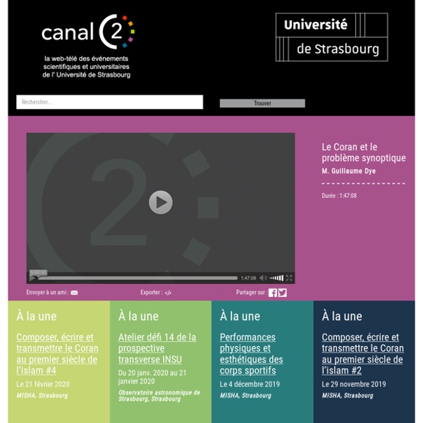 Colloques et Conférences - Programmes