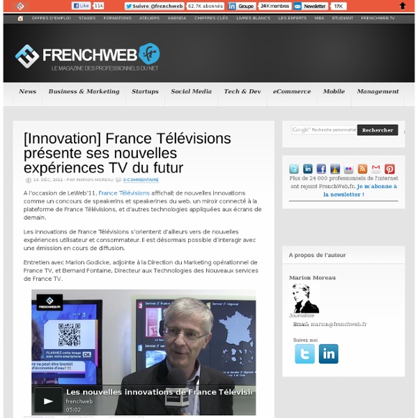 [Innovation] France Télévisions présente ses nouvelles expériences TV du futur