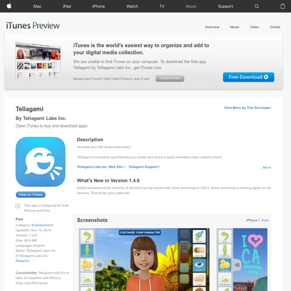 Tellagami on the App Store