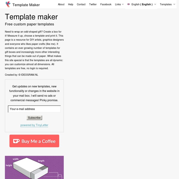 Templatemaker.nl — free, custom sized box templates