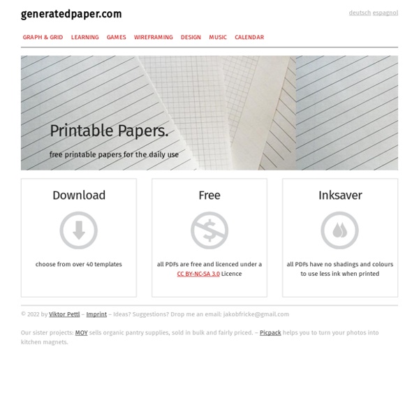 Generatedpaper.com: free printable papers