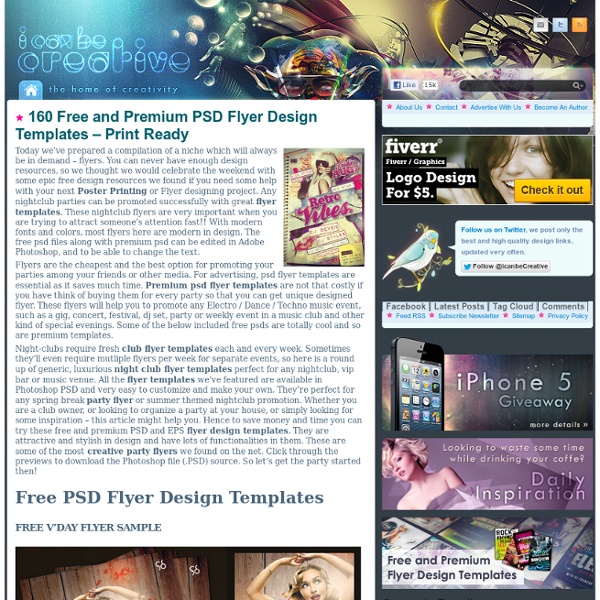 160 Free and Premium PSD Flyer Design Templates – Print Ready