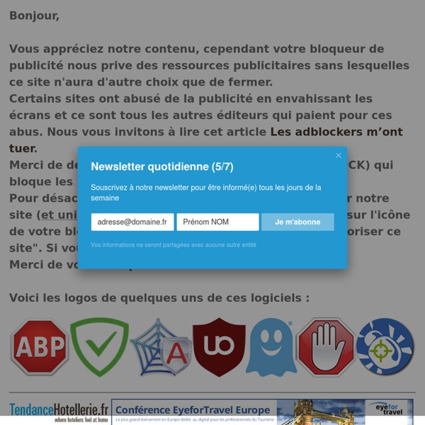 Webzine : Tendances hôtellerie