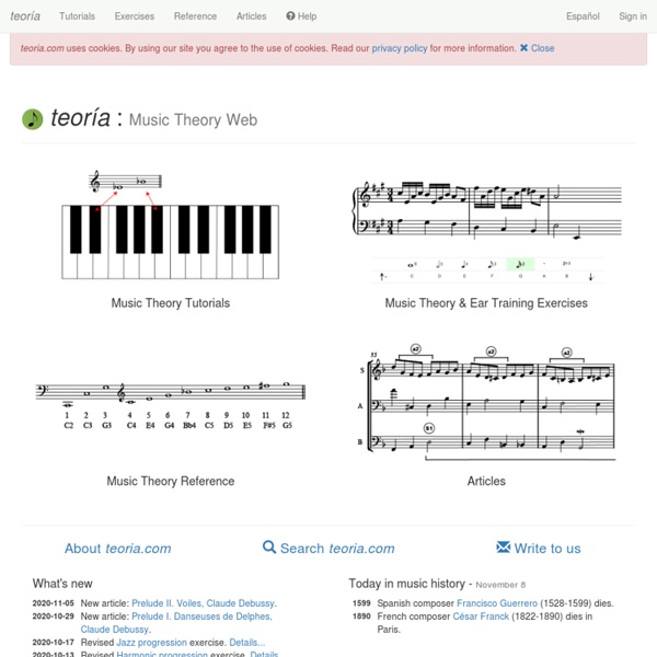 Teor&a - Music Theory Web