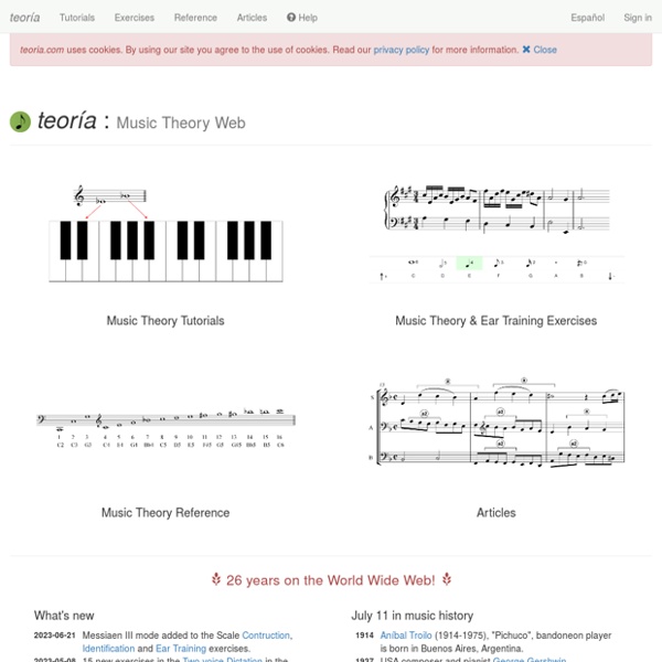 Teoria : Music Theory Web