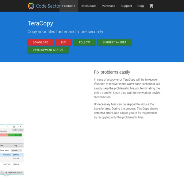 TeraCopy for Microsoft Windows - Code Sector