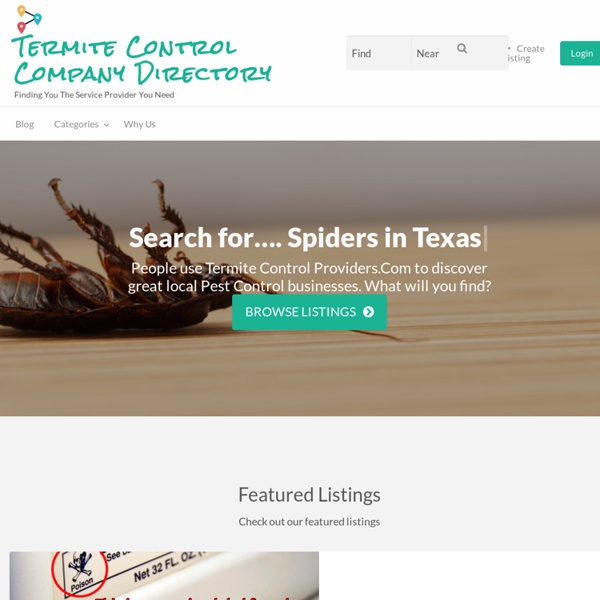 Termite Control Company Directory – Finding You The Service Provider You Need