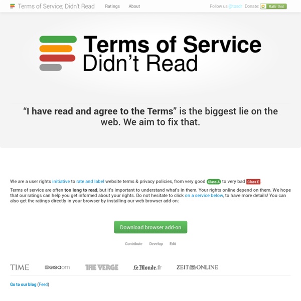 Terms of Service; Didn't Read