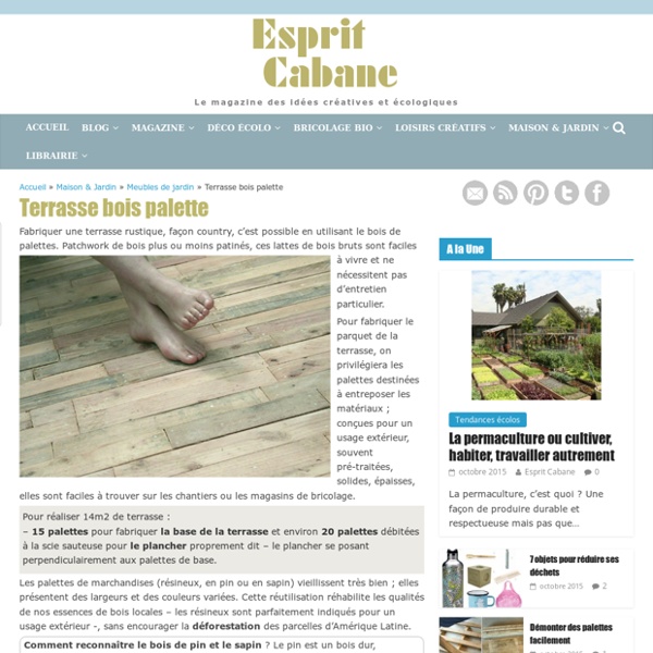 Terrasse bois palette, Esprit Cabane, idees creatives et ecologiques