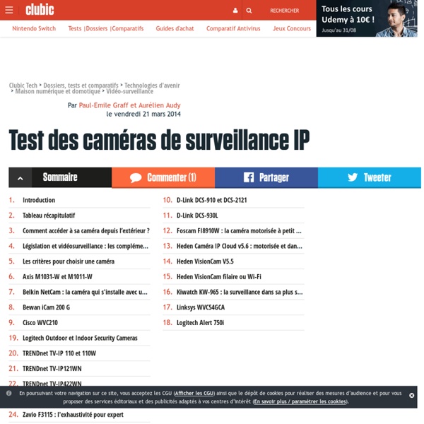 Test des caméras de surveillance IP
