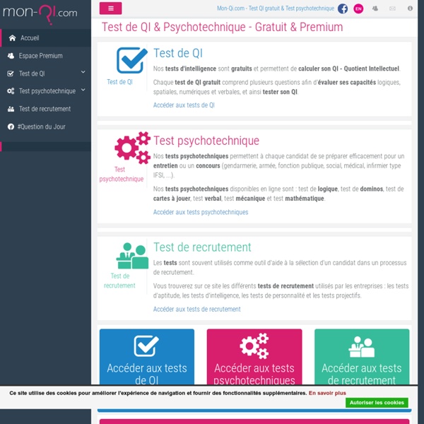 Test de QI gratuit & Test psychotechnique - Mon-Qi.com