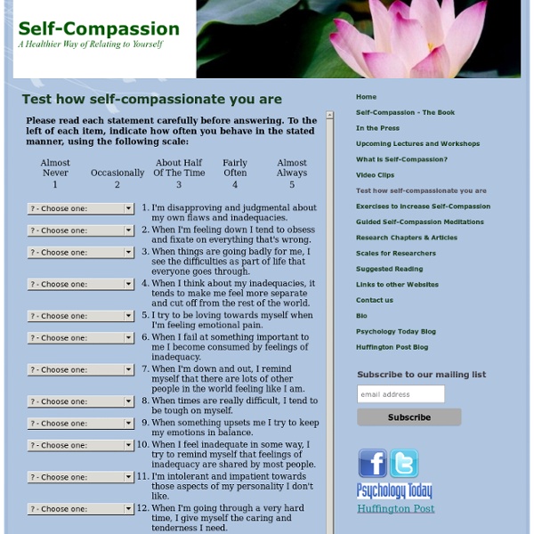 Test how self-compassionate you are