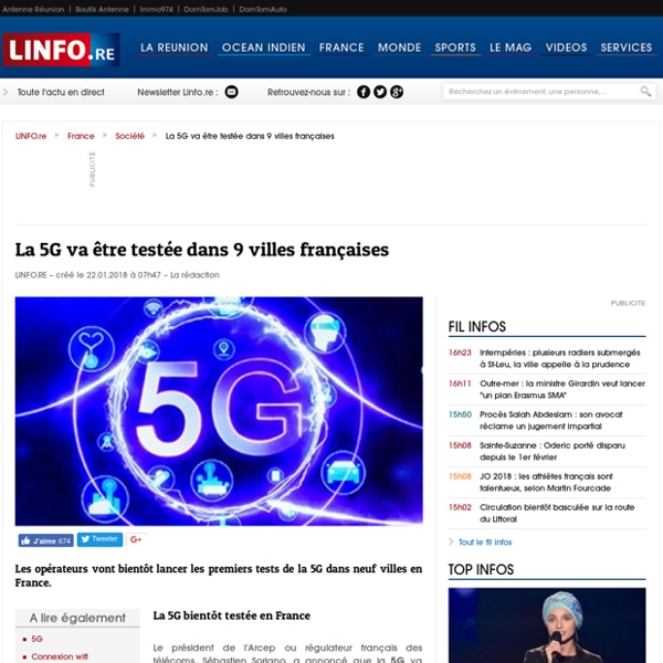 La 5G va être testée dans 9 villes françaises