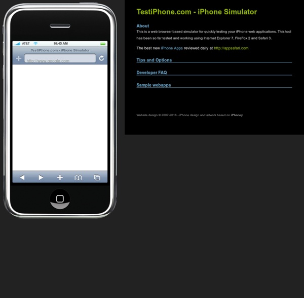 TestiPhone.com - iPhone Application Web Based Simulator