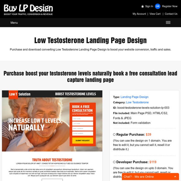 Boost your testosterone levels naturally book a free consultation lead capture landing page