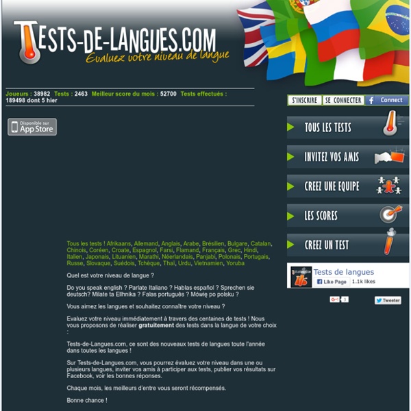 Tests de Langues Gratuits avec Test-De-Langues.com